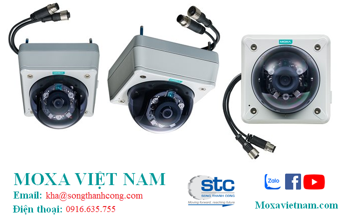 予約販売】本 MOXA VPort P16-1MP-M12-CAM36-CT-T EN50155 HD rugged fixed-dome IP  camera PoE 3.6mm lens C coating Tモデル